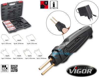 VIGOR V3551 Kunststoff-Reparatur-Satz, 5 teilig